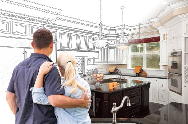 Professional Kitchen Island Installation technician working in Luck, WI